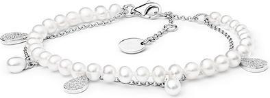 Actual product image Silvego Elegant silver bracelet with pearls and zircons GRP20213BW16