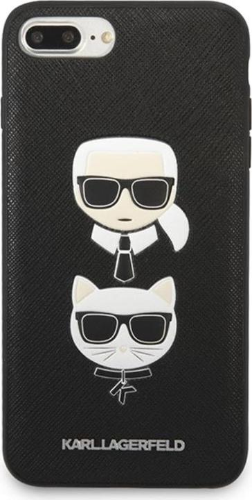 Produktbild Karl Lagerfeld KLHCI8LSAKICKCBK iPhone 7 Plus / 8 Plus czarny/black hardcase Saffiano Karl&Choupette (Apple iPhone 7 Plus)