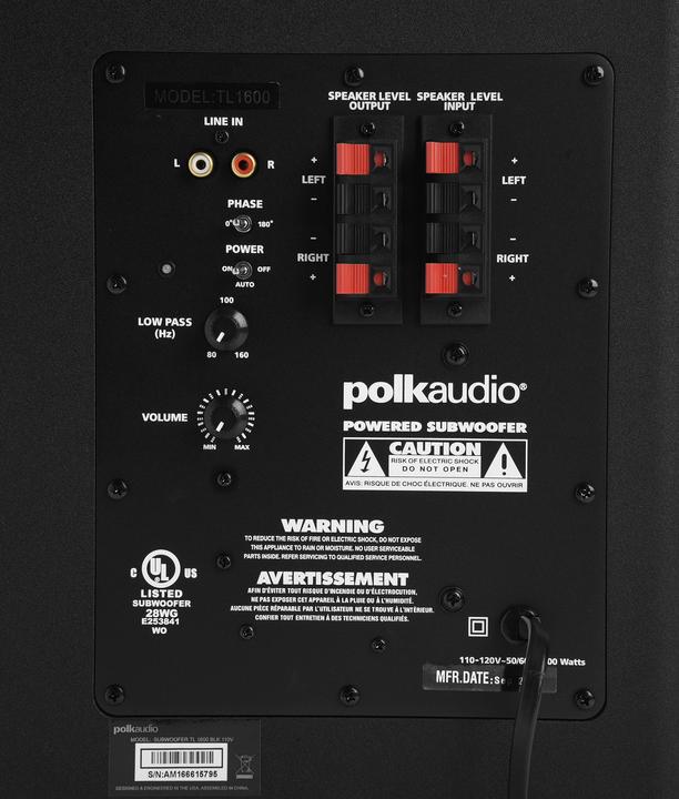 Produktbild Polk TL1600 Lautsprecherset 5.1 Kanäle 50 W Schwarz (Set, 50 W)