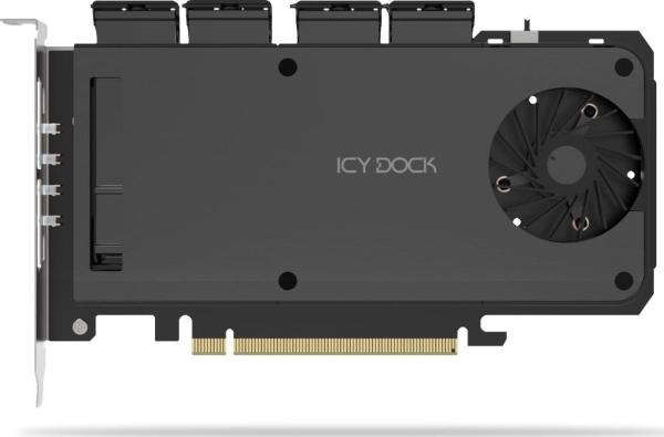 Image du produit Icy Dock Adaptateur 4 x M.2 NVMe SSD Mobile Rack Adapter Card f