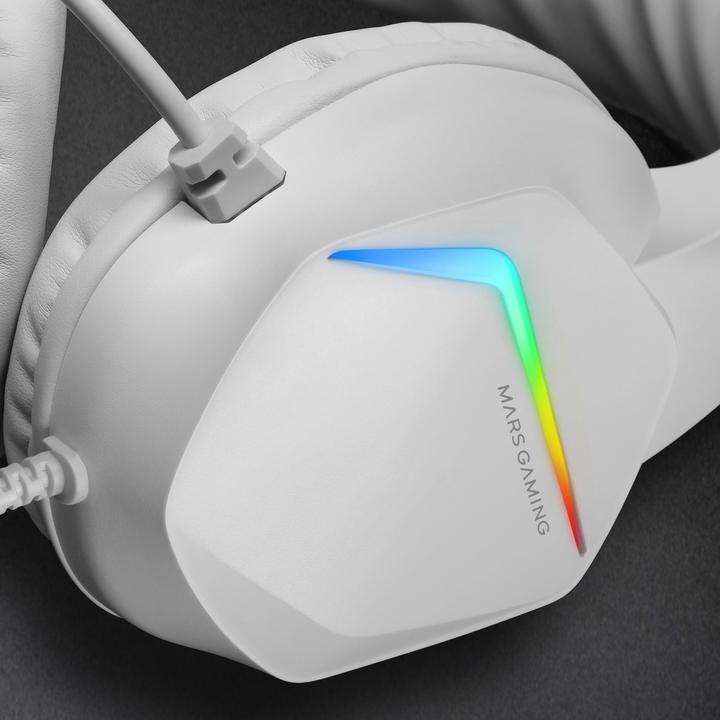 Image du produit Mars Gaming Casque Micro Gamer MH122 RGB (Blanc) (Filaire)