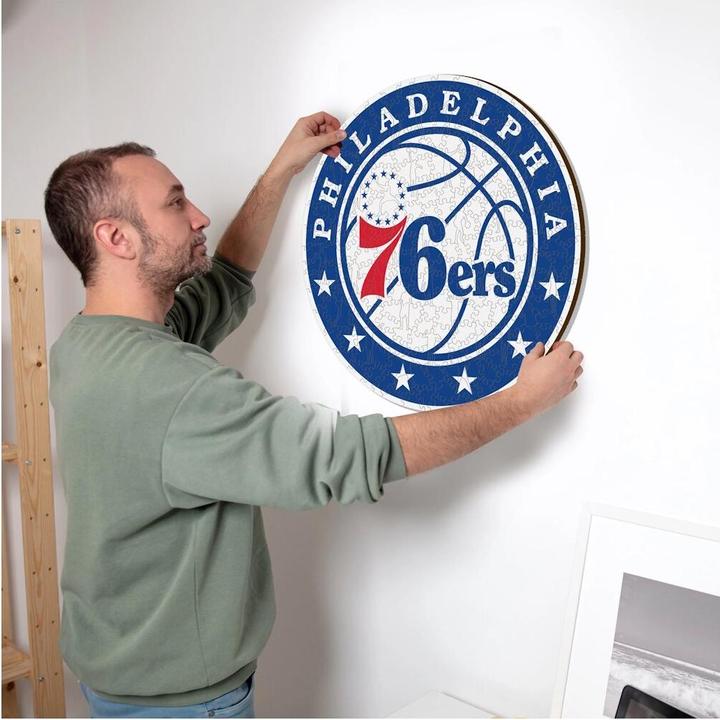 Image du produit Iconic NBA - Philadelphia 76ers - Logo - Puzzle en bois Taille M (270 pièces) (270 pièces)