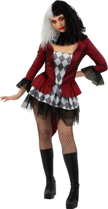 Actual product image Smiffys Womens/Ladies Evil Jester Costume Set (L)