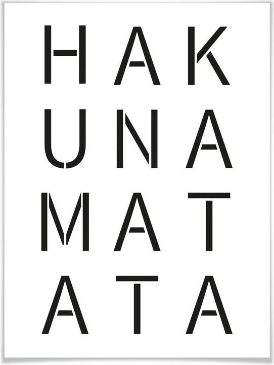 Image du produit Trenddeko Tableau Hakuna Matata (24 x 30 cm)