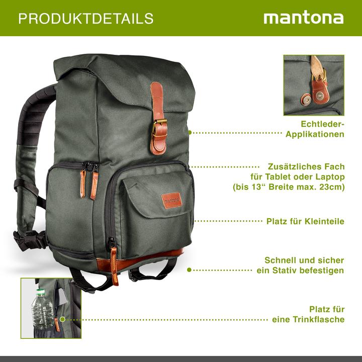 Image du produit mantona Sac à dos photo rétro Luis junior (Sac à dos photo, 29.70 l)