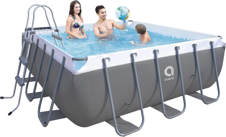 Actual product image Jilong Square tubular steel basin (300 x 300 x 100 cm)