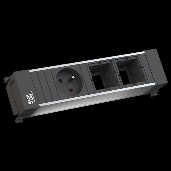 Produktbild Bachmann POWER FRAME - Steckdosenleiste - Wechselstrom 230 V (3 x, CEE 7/3, CEE 7/5, 0.20 m)