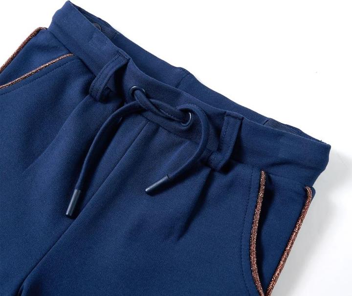 Actual product image VidaXL Children's trousers with drawstring navy blue 128,colour (128)