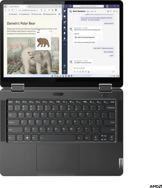 Productafbeelding Lenovo 13w Yoga Gen 2 (13.30", AMD Ryzen 5 7530U, 16 GB, 512 GB, NL)