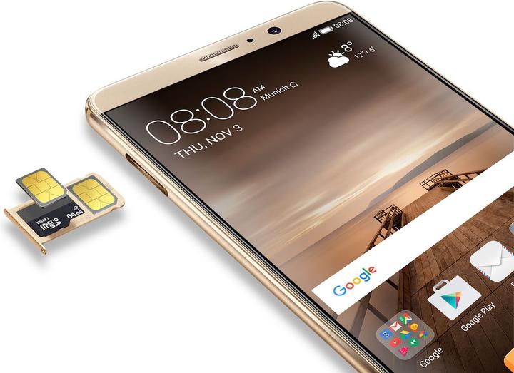 Produktbild Huawei Mate 9 (64 GB, Champagne Gold, 5.90", Hybrid Dual SIM, 20 Mpx, 4G)