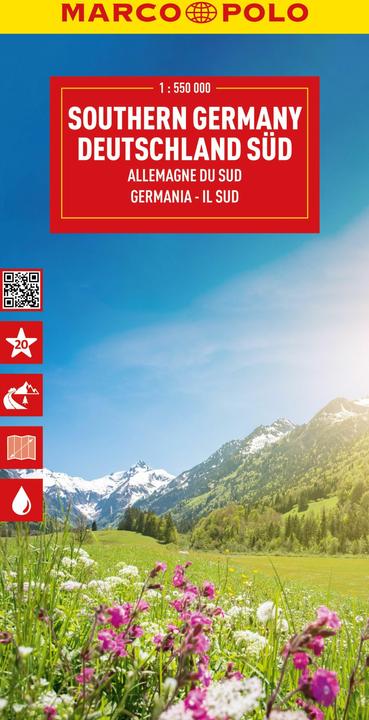 Image du produit Carte de voyage Allemagne Sud 1:550.000
