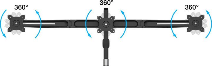 Actual product image Multibrackets Extension set to 6 monitors for table stand EX Kit Triple (Table, 24")