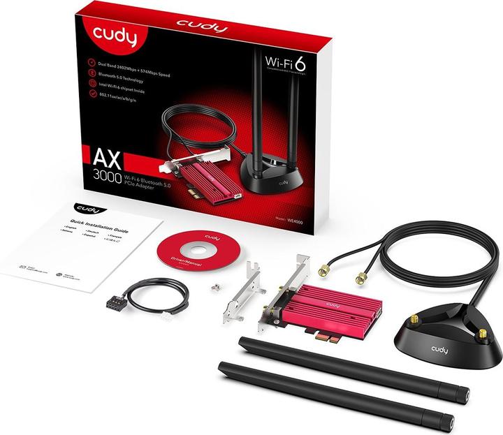 Image du produit Cudy WE4000 carte réseau WLAN interne / Bluetooth (Mini PCI Express)