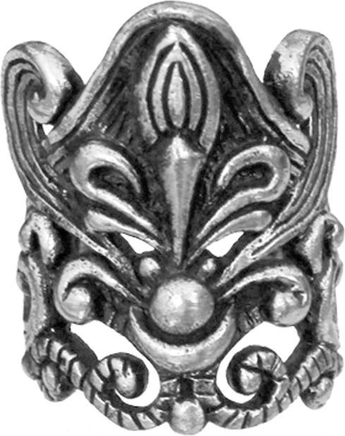 Actual product image Star Piercing Ear Cuff silber Indische Blume (Brass)