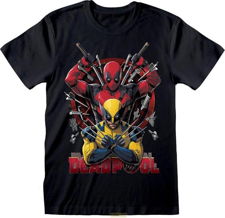 Actual product image Heroes Inc Deadpool 'Weapons' (Black) T-Shirt (X-Large) (XL)