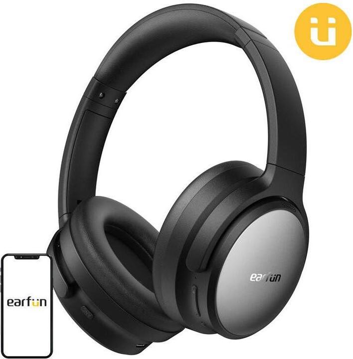 Image du produit EarFun Tune Pro Wireless Headphones (black) (ANC, 120 h, Sans fil)