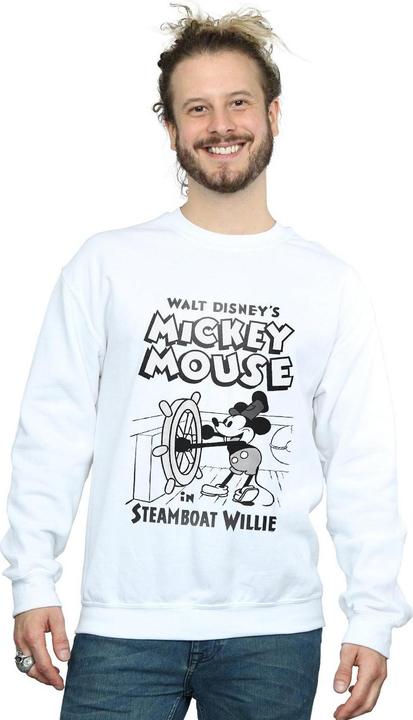 Actual product image Disney Mens Mickey Mouse Steamboat Willie Sweatshirt (L)