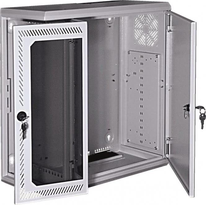 Schweitzer MultiFix - Gehäuse - geeignet für Wandmontage - Hellgrau, RAL 7035 - 6U - 48.3 c (6 HE, 19 Zoll Rack)