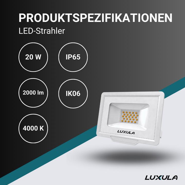 Image du produit Luxula Projecteur à LED (2000 lm, IP65)