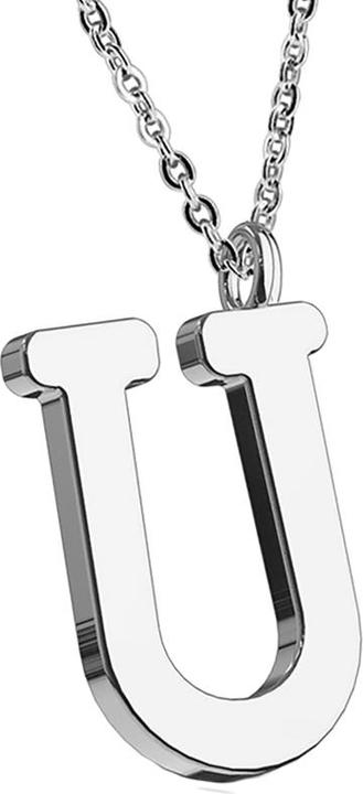 Star Piercing Kette silber Anhänger Buchstabe U (Chirurgenstahl 316L, ohne Messing)