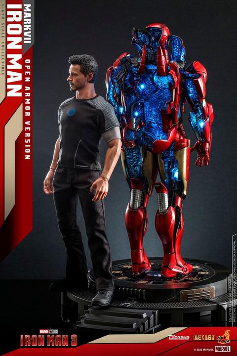 Image du produit Hot Toys Iron Man 3 diorama 1/6 Iron Man Mark VII (Open Armor Version) 32 cm