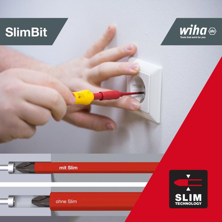 Actual product image Wiha Screwdriver and bit set (Phillipps cross recess (PH), Pozidriv cross recess (PZ), Slotted screws)
