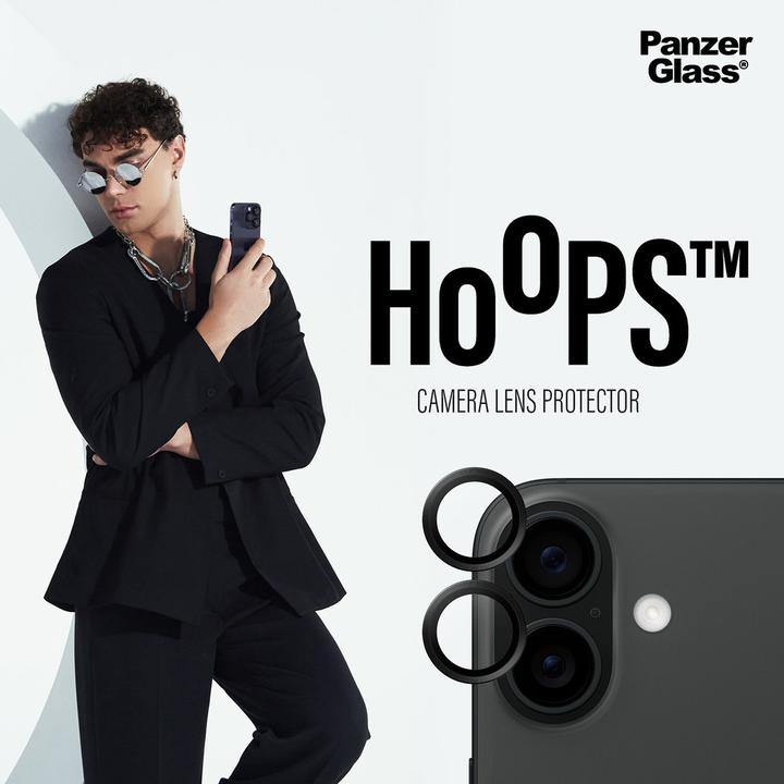 Produktbild PanzerGlass Hoops Camera Lens Protector (1 Stück, Apple iPhone 16 Plus, Apple iPhone 16)