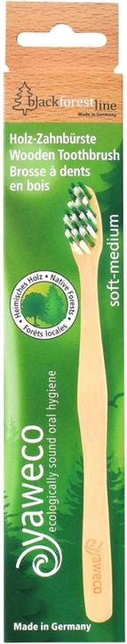 Yaweco Wooden toothbrush nylon medium soft - 1 piece - (1 x)
