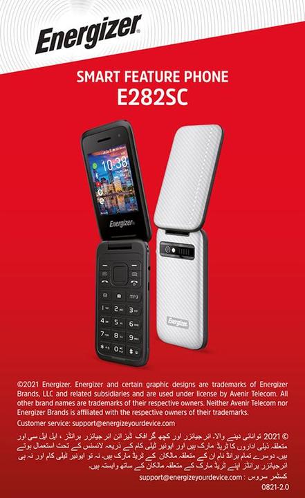Actual product image Energizer Flip Phone Diamonds E282scd Sv (2.80", 2 Mpx, 4G)