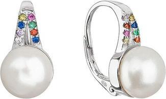 Evolution Group Silver earrings with a river pearl 21070.3