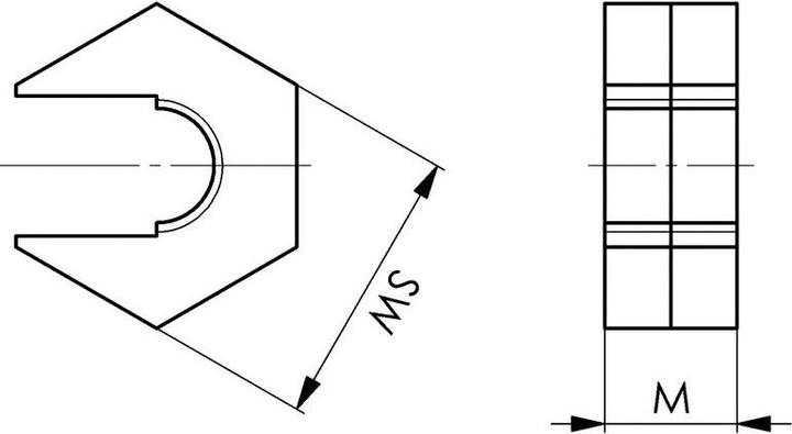 Actual product image Amf Quick-action nut without shoulder (M20)