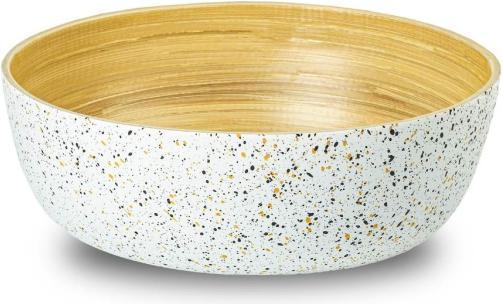 Jungle Culture Extra large bamboo salad bowl in white (28 cm diameter) (28 cm, 1 x)