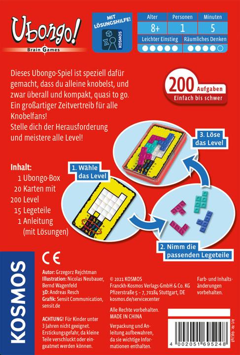 Actual product image Kosmos Ubongo Brain Games (German)