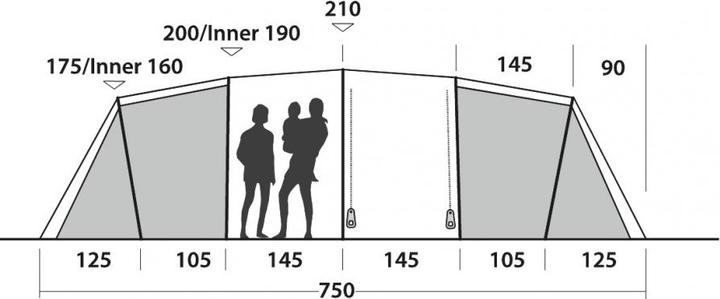 Actual product image Easy Camp Huntsville Twin 800 tunnel tent (Tunnel tent, 17.50 kg, 8 persons)