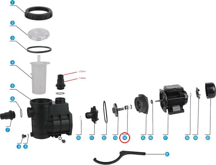 Immagine prodotto SunSun Ricambio Pompa Piscina WilTec-200/300 Tenuta Meccanica