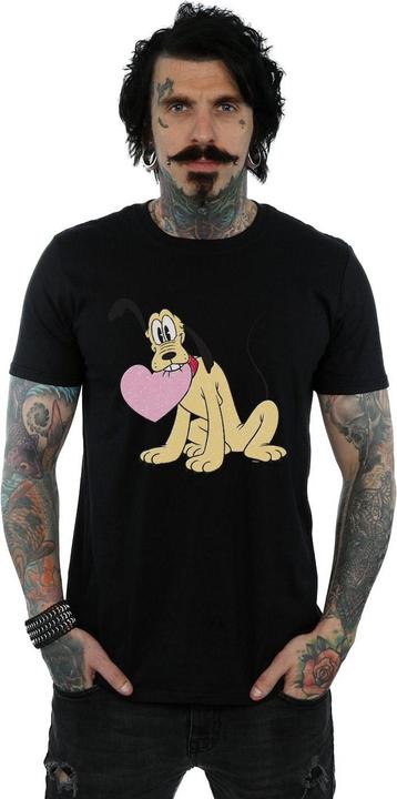 Actual product image Disney Mens Pluto Love Heart T-Shirt (S)
