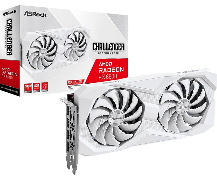 Actual product image AsRock RX 6600 Challenger White 8G retail (8 GB)