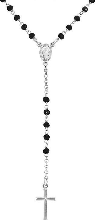 Amen Rosary Crystal Classic Cross Halskette (925er Silber, 56 cm)