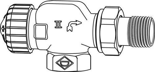 Actual product image Heimeier V-EXACT II DN 15, AXIAL - VALVE TERM. Z CONTINUOUS SETTING FROM 1 TO 8 - 3710-02 000
