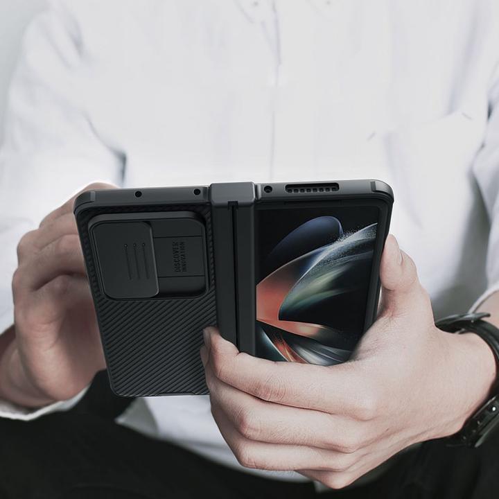 Actual product image Nillkin CamShield Pro Case (Simple) for Samsung Galaxy Z Flat 4 Cover with Dark Green Camera Cover (Samsung Galaxy Z Fold4)