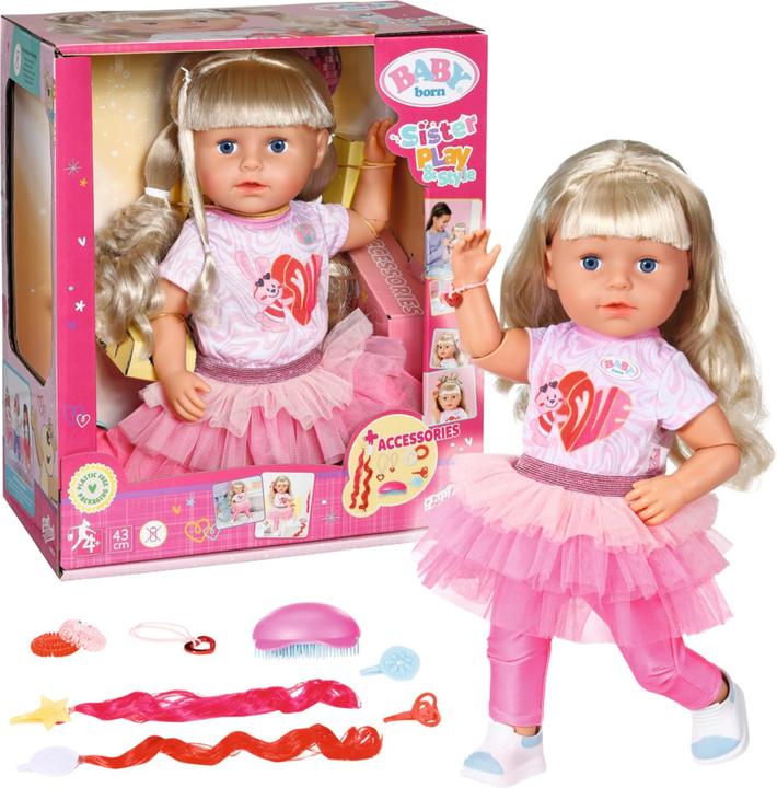 Actual product image Zapf Creation Sister Play & Style 43cm