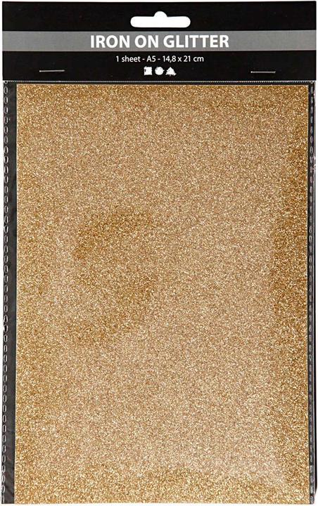 Image du produit Creativ Company Feuille opstrijk Glitter Goud, A5 (1 x)