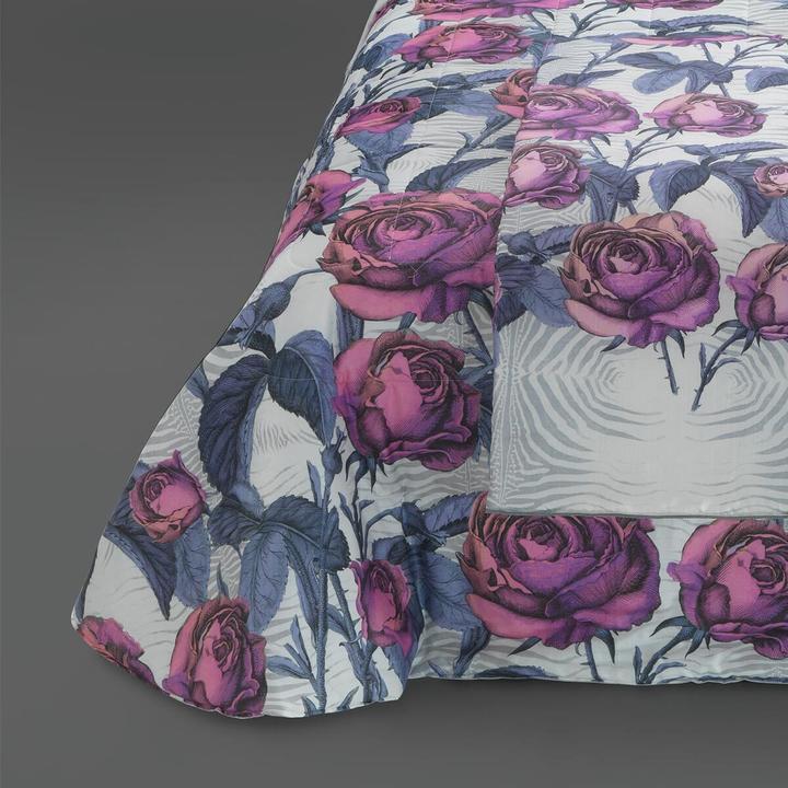 Immagine prodotto Roberto Cavalli Biancheria da letto Maco-Sateen Rose Deco grigio fucsia (Set di biancheria da letto, 135x200 cm + 80x80 cm)