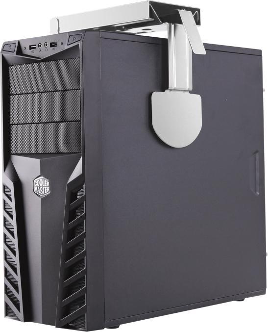Deltaco SH-40, CPU-Halterung für Wandmontage, 25 kg, Silber, Senkrecht, 80 - 200 mm, 53 cm