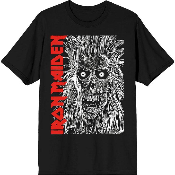 Actual product image Iron Maiden Unisex Adult Eponymous Face Logo T-Shirt (M)