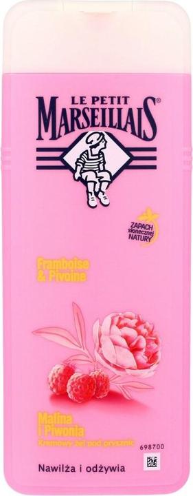Image du produit Le Petit Marseillais Crème de douche extra-douce organique à la framboise et à la pêche (400 ml)