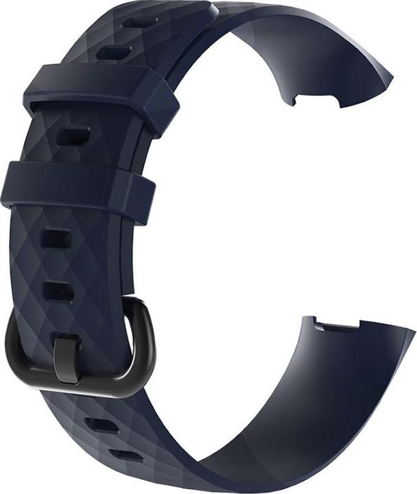 Produktbild PhoneLook Sportliches Silikon Armband Grösse L Dunkelblau (Gummi / Silikon, Charge 4, Charge 3)