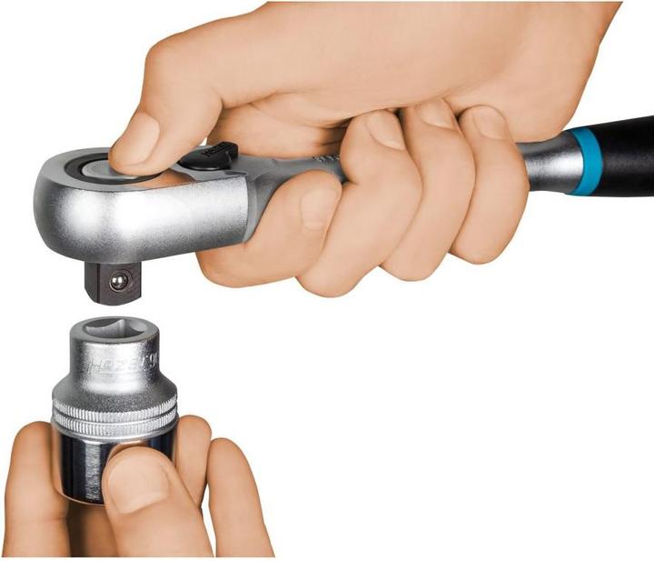 Immagine prodotto HAZET Leva a cricchetto reversibile con dentatura fine HiPer ∙ con bloccaggio di sicurezza 863HPS ∙… (1/4")
