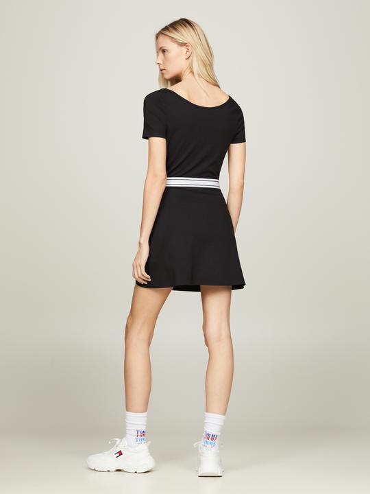 Actual product image Tommy Hilfiger Tjw Ladies Logo Tape Fit & Flare Dress (S)