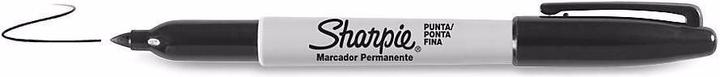 Actual product image Sharpie Permanent marker 0.9 mm bullet tip, fine, black (Black, 0.90 mm, 12 x)